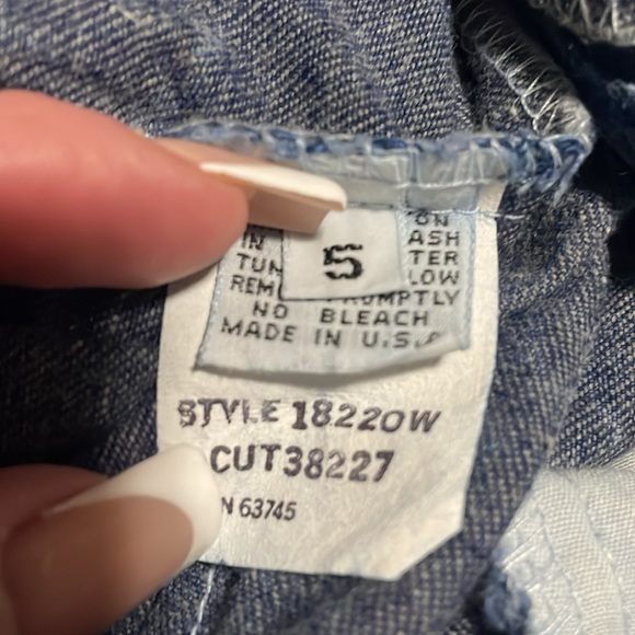 Vintage Breaker Sportswear Acid Wash 80’s-90’s Overalls Size 5 - Picture 8 of 14